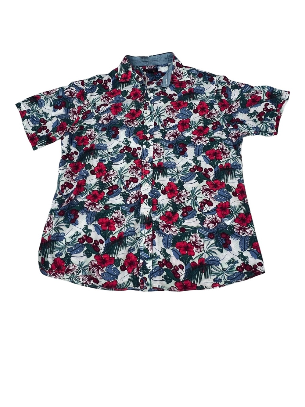 Daniel Cremieux XL Hawaiian Camp Shirt Tropical Hibiscus Lyocel Blend NWT